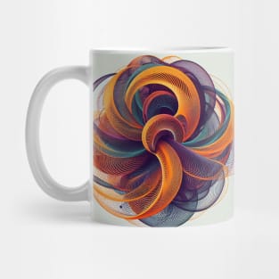 Psychedelic looking abstract illustration of geometric swirls Mug